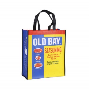 Eco friendly custom slogan laminated pp non woven bag with private logo