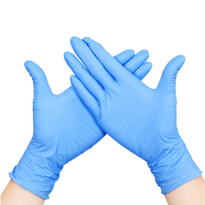 Disposable nitrile examination gloves powder free