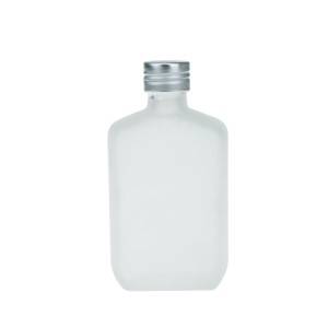 Customize 100ml empty frosted white wine glass bottle liquor bottle with aluminum lid