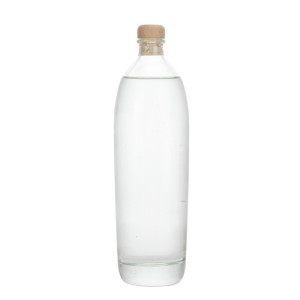 Customized 350ml 500ml clear thickened glass fruit wine juice bottle with cork