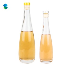 High quality  Long Neck Cork Top Clear Glass Wine Liquor Bottles For Drink