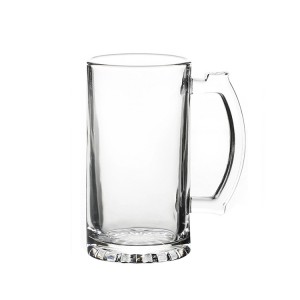 Factory 400ml Large clear beer glass with handle
