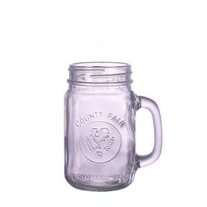 Manufacturer direct sale rooster cup water cup fruit juice Mason jar with lid