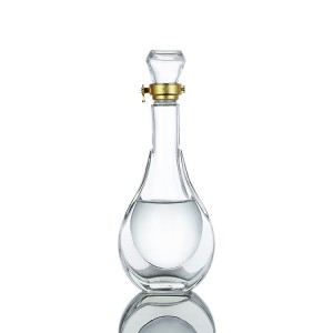 500ml white transparent vodka bottle and package liquor bottle