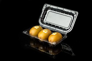 Disposable blister plastic 3pcs kiwi fruit boxes