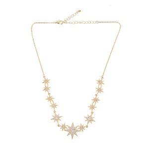 Gold Plated Necklace for Women Zircon Star Elegant Fashion Gift