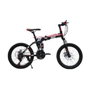 20 Inch Folding Bike Damping High-carbon Steel Mountain Bicycle 21 24 27 Speed Dual Disc Brake