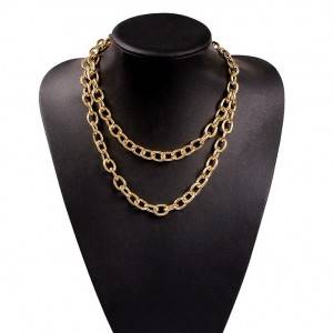 New Punk Style Necklace for Men Women 2 Layers Choker