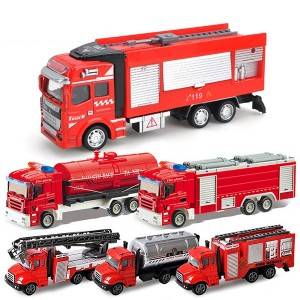 Fire Engine Truck Toys Alloy Plastic Gift for Kids Education
