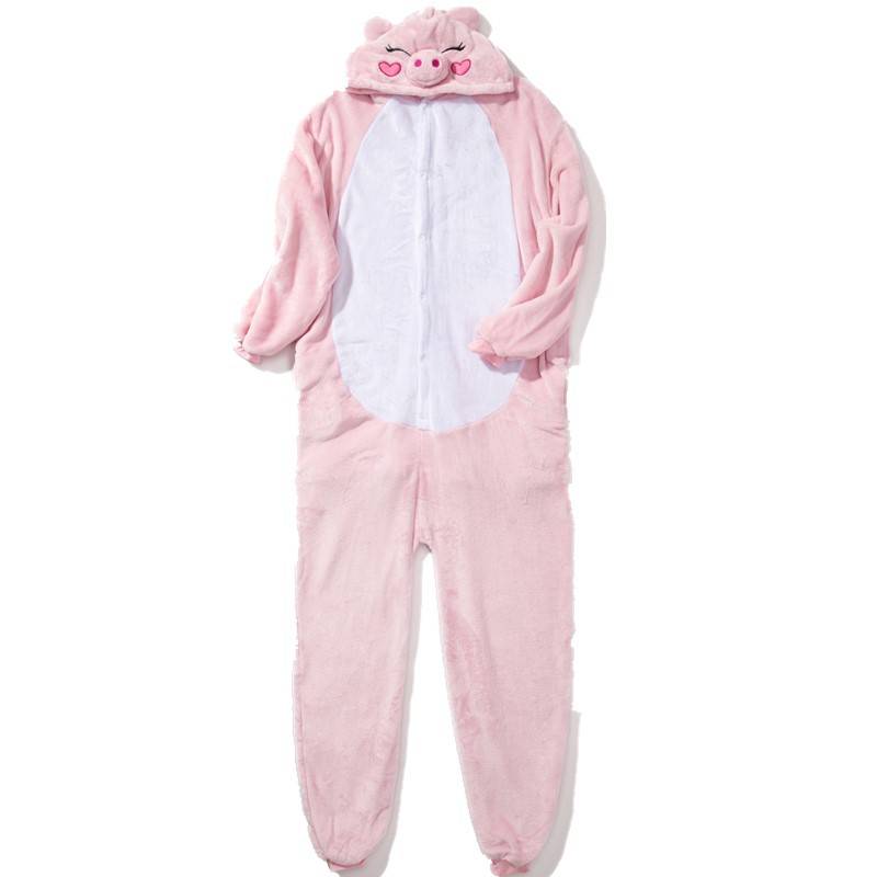 Party Costume Long Sleeve Pajamas Pink Pig Cartoon Jumpsuits Featured Image