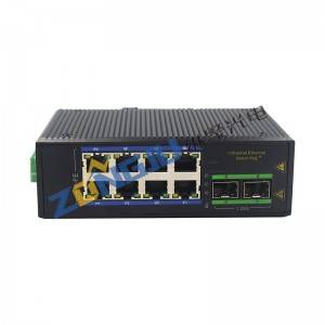 Unmanaged 8 Port 100M Industrial POE Switch with 2 SFP ZJD28GFP-SFP